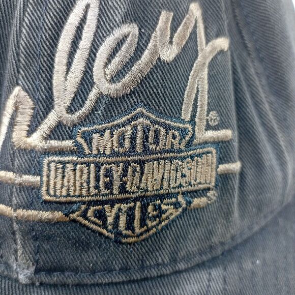 vtg Harley Davidson snap back hat well worn, licensed RKS Products black or grey - Picture 13 of 14